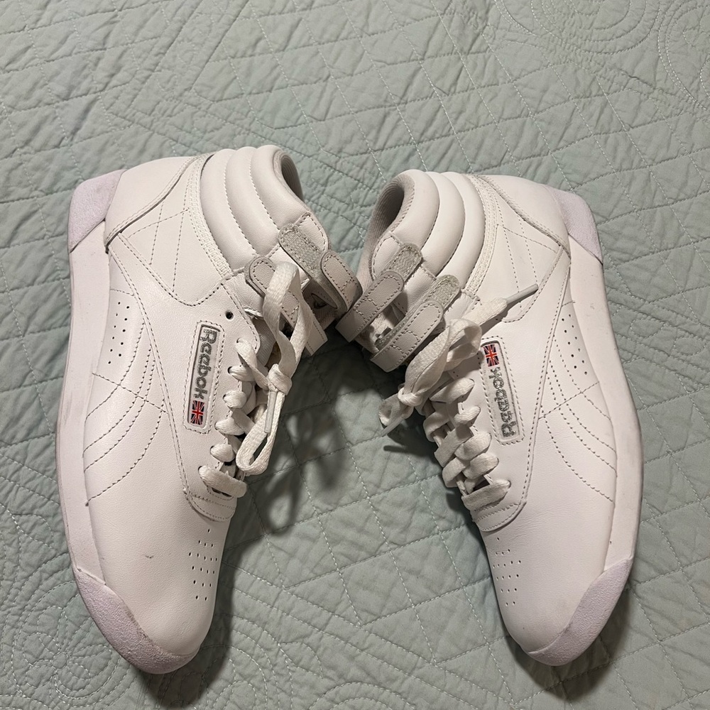 Womens Reebok Freestyle Hi Athletic Shoe - White